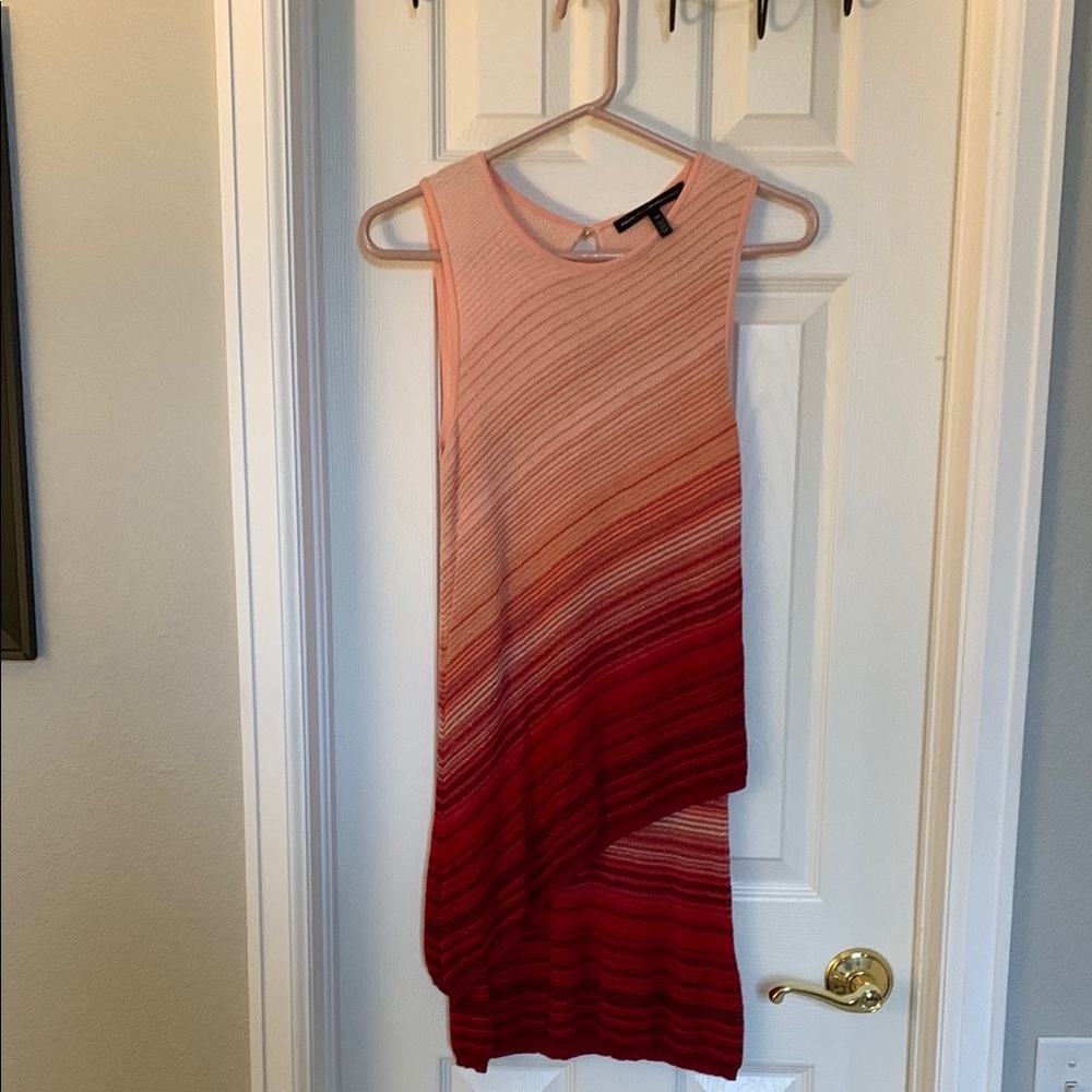 White House Black Market Pink and Red Tank Top